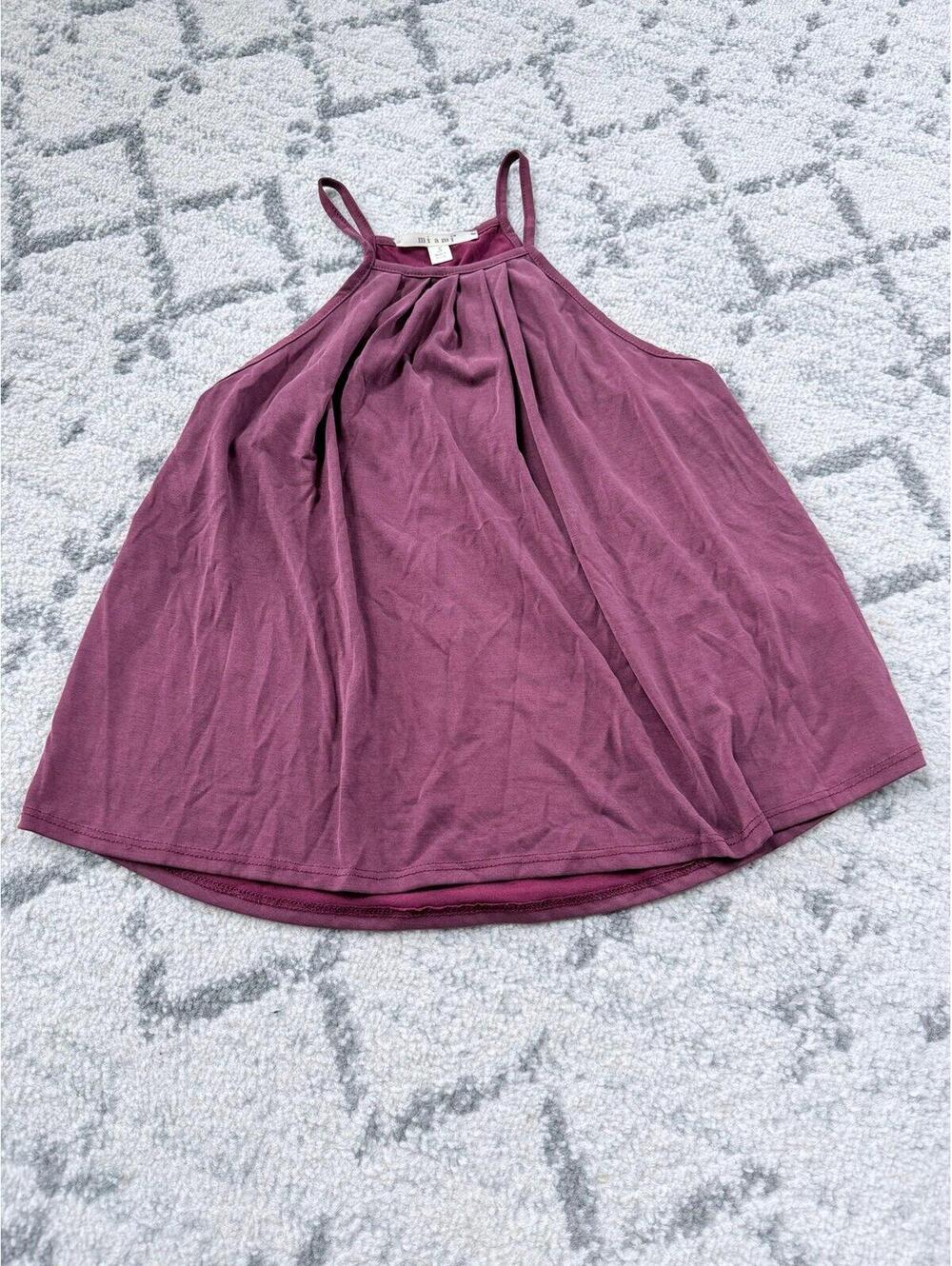 Miami Mauve High Neck Swing Tank Top